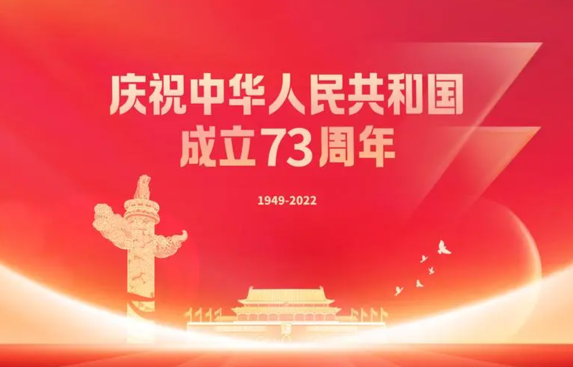 热烈庆祝中华人民共和国成立73周年！祝祖国繁荣昌盛国泰民安！
